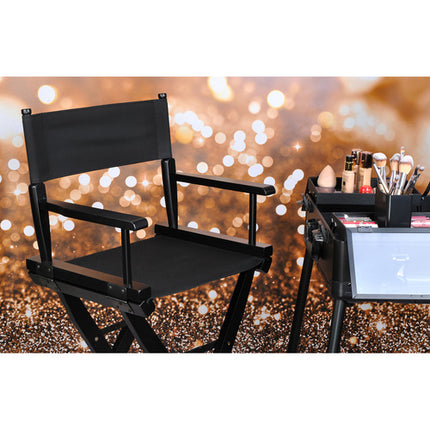 Foldbar Makeup Stol med Ergonomiske Armstøtter og Fodstøtte