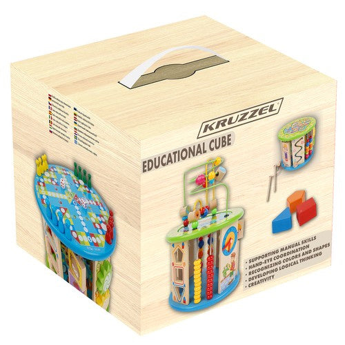 Multifunktionel Læreklods i Træ til Børn – 11 Aktiviteter for Sjov og Læring