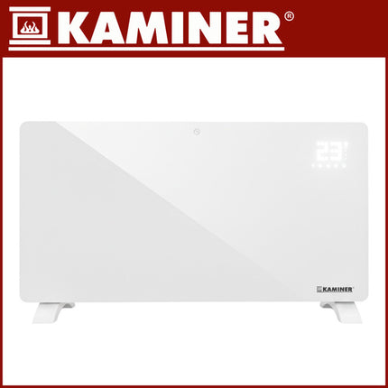 Elegant elektrisk glasradiator med WiFi kontrol og effektiv varme