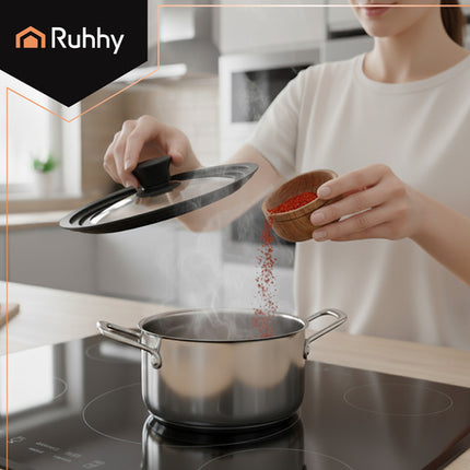 3-i-1 silikon låg til gryder og pander 18/20/22 cm