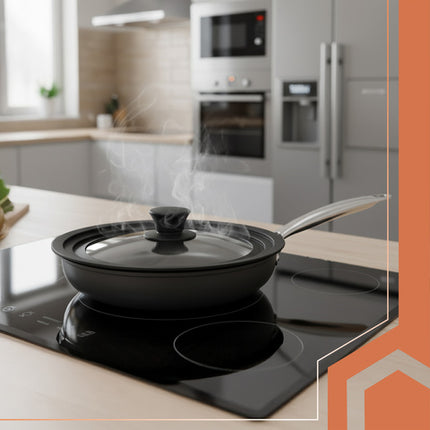 3-i-1 universallåg med silikonekant til gryder og pander