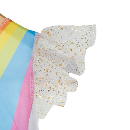 Unicorn kostume til børn med kjole, vinger og hovedbånd