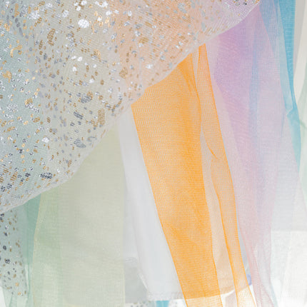 Unicorn kostume til børn med kjole, vinger og hovedbånd