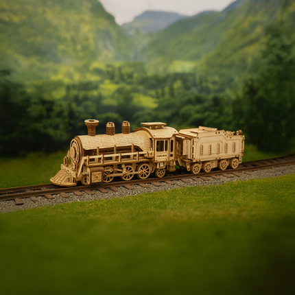 3D Puslespil - Damplokomotiv med 282 dele til kreative sjæle