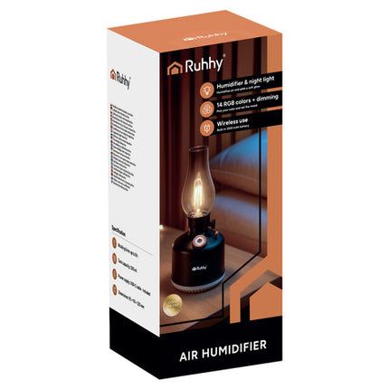 Retro luftfugter med natlys og RGB LED