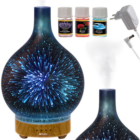 Aroma diffuser og luftfugter 200ml med LED lys