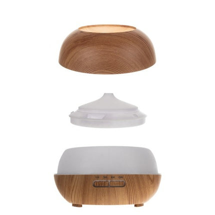 Ultralyd Luftfugter med Aromaterapi og LED Lys – Fjernbetjening og 3 Olier Inkluderet