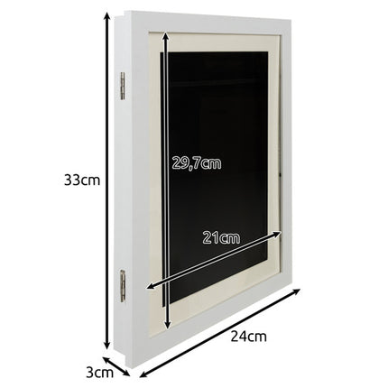 Børneramme til kunstværker med magnetisk lukning og plads til 150 tegninger