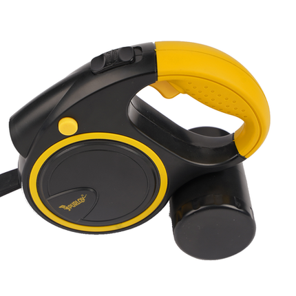 Automatisk hundesnor med LED lygte og 5m længde