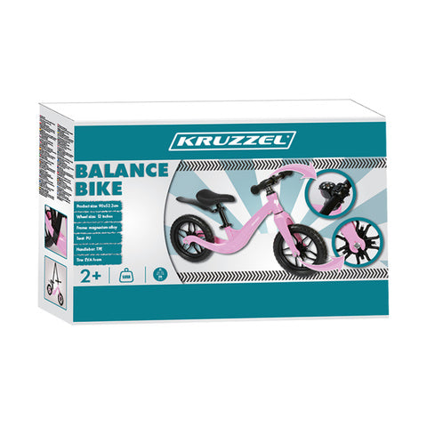 Balancecykel til børn i pink med justerbart sæde