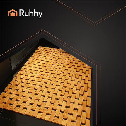 Bamboo anti-slip badeværelsesmåtte med hurtig tørring