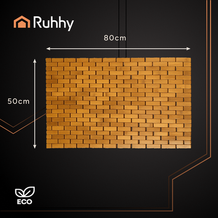 Bamboo anti-slip badeværelsesmåtte med hurtig tørring