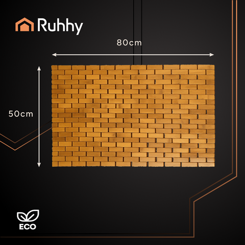 Bamboo anti-slip badeværelsesmåtte med hurtig tørring