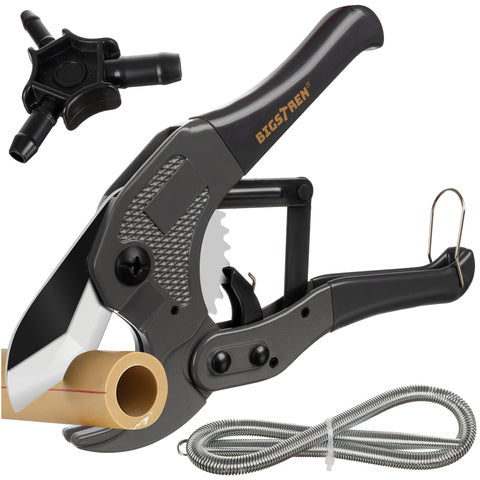 PEX rørskærer sæt med kalibrator og fjeder til præcise installationer