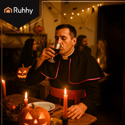 Biskopkostume XL/XXL med Kappe og Sash til Festlige Anledninger