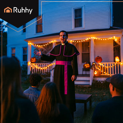 Biskopkostume XL/XXL med Kappe og Sash til Festlige Anledninger