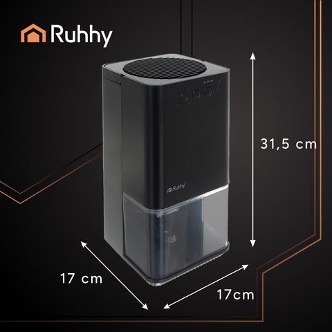 Kompakt affugter med LED lys og timer til hjemmet