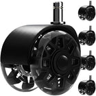 Støjsvage stolehjul i sort - 5 stk. til alle gulvtyper