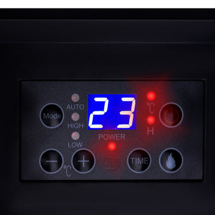 Blazeo 2000W elektrisk varmeblæser med flammeeffekt