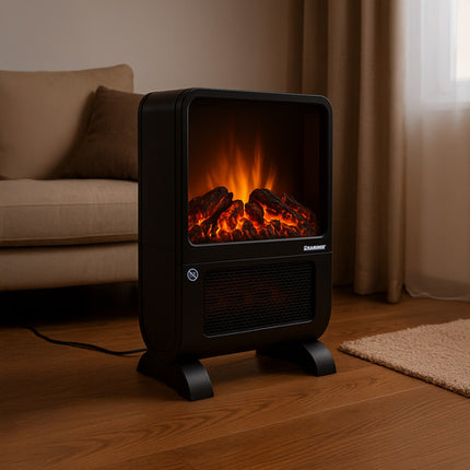 Blazeo 2000W elektrisk varmeblæser med flammeeffekt