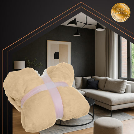 Bluza XXL i koc beżowy - Komfortabel og stilfuld