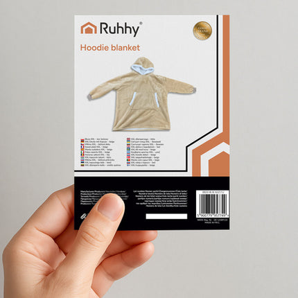 Bluza XXL i koc beżowy - Komfortabel og stilfuld