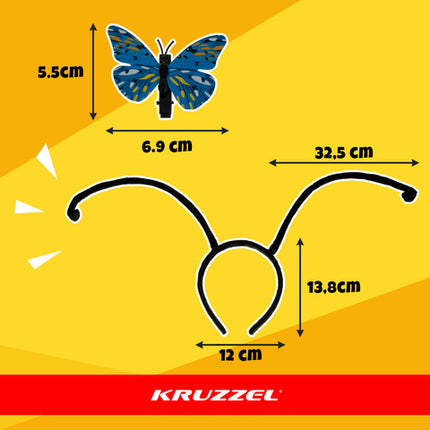 Børne kostume med sommerfuglevinger og tilbehør