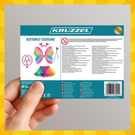 Butterfly Kostume til Børn med Vinger og Tilbehør