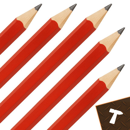 Aluminiumsvinkel 30x30cm med 5 blyanter til præcise målinger