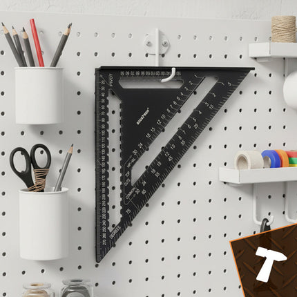 Aluminiumsvinkel 30x30cm med 5 blyanter til præcise målinger