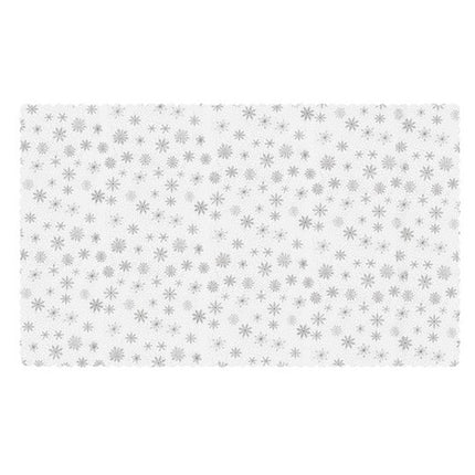 Juledug Hvid med Snefnug 220 x 140 cm – Skab en Festlig Atmosfære