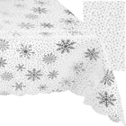 Juledug Hvid med Snefnug 220 x 140 cm – Skab en Festlig Atmosfære