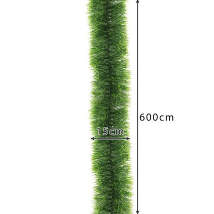 Lang og Tyk Juletræsgarland 6 Meter – Grøn Dekoration til Jul