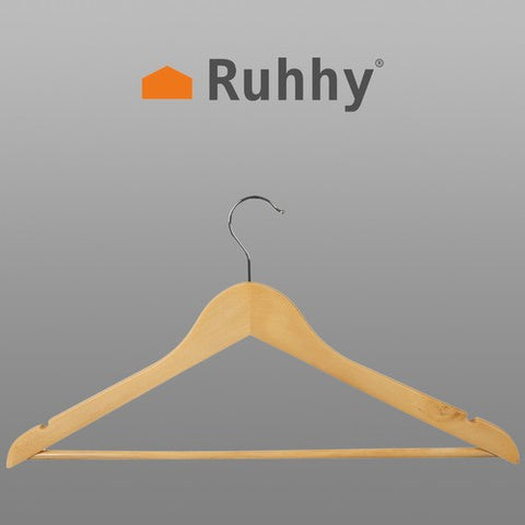 10 Stk. Træbøjler – Elegant og Holdbar Opbevaring til Dit Tøj