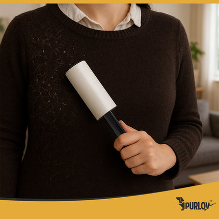 Effektiv tøjrenser med 15 ruller til hår og fnug