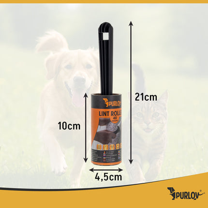 Effektiv tøjrenser med 15 ruller til hår og fnug