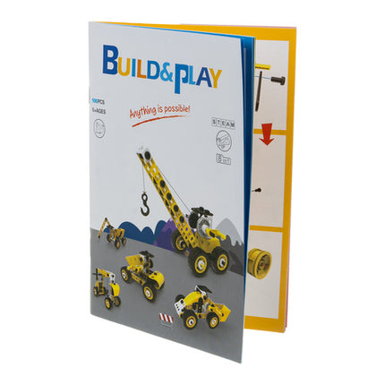 Kreativt byggesæt med 100 dele til børn - køretøjer