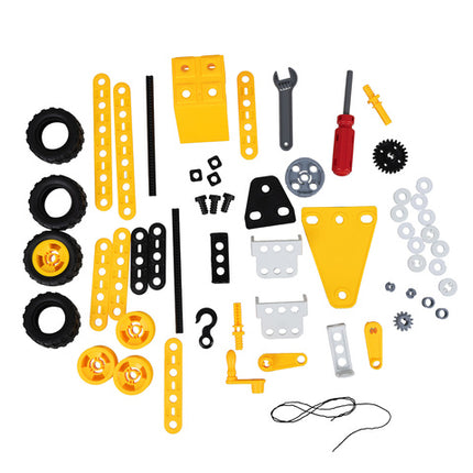 Kreativt byggesæt med 100 dele til børn - køretøjer