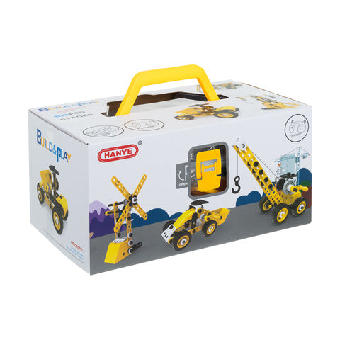 Kreativt byggesæt med 100 dele til børn - køretøjer