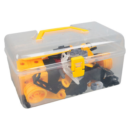 Kreativt byggesæt med 100 dele til børn - køretøjer