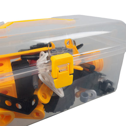 Kreativt byggesæt med 100 dele til børn - køretøjer