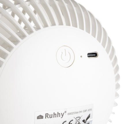 Trådlig bordventilator med klips og 360° justering