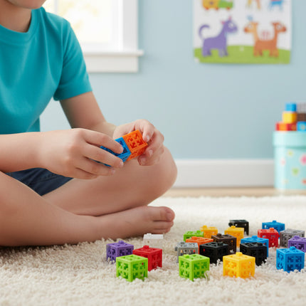 Kreative 3D byggeklodser til børn - 160 dele i farver