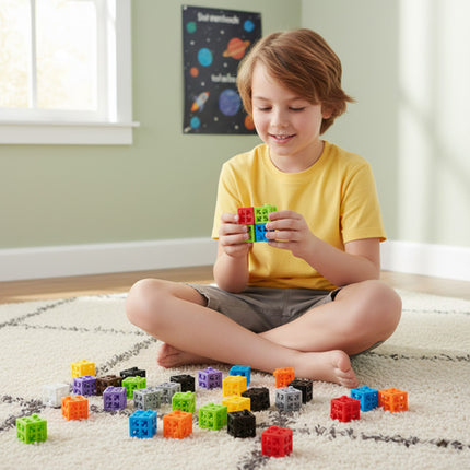 Kreative 3D byggeklodser til børn - 160 dele i farver