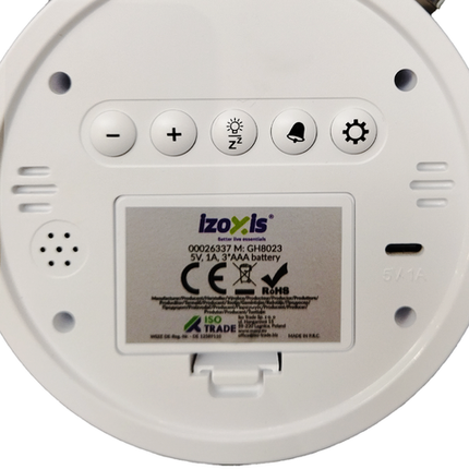 Digital vækkeur med klar skærm og lydløs funktion