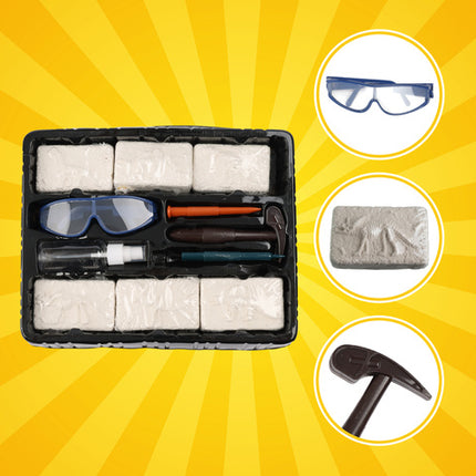 Dinosaur Graveudgravningssæt med 6 Dinosaurer og Værktøj