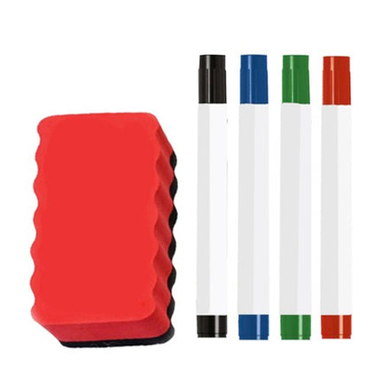 Magnetisk Tør- og Slet Tavle 40 x 60 cm – Inkl. Markører, Magneter og Svamp