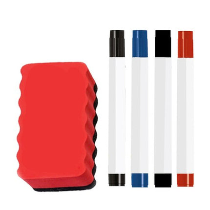 Magnetisk Tør- og Slet Tavle 90 x 60 cm – Inkl. Markører, Magneter og Svamp