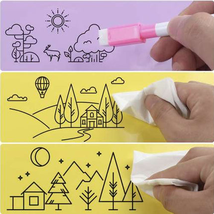 12 stk. Tør-erase Markører i 6 Farver – Perfekte til Tavler og Mere