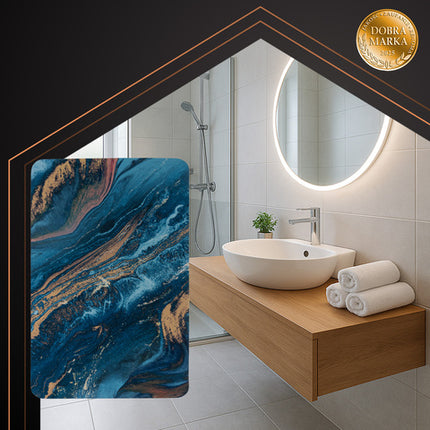 Badeværelsesmåtte 80x50 cm med skridsikker bund og blødt materiale